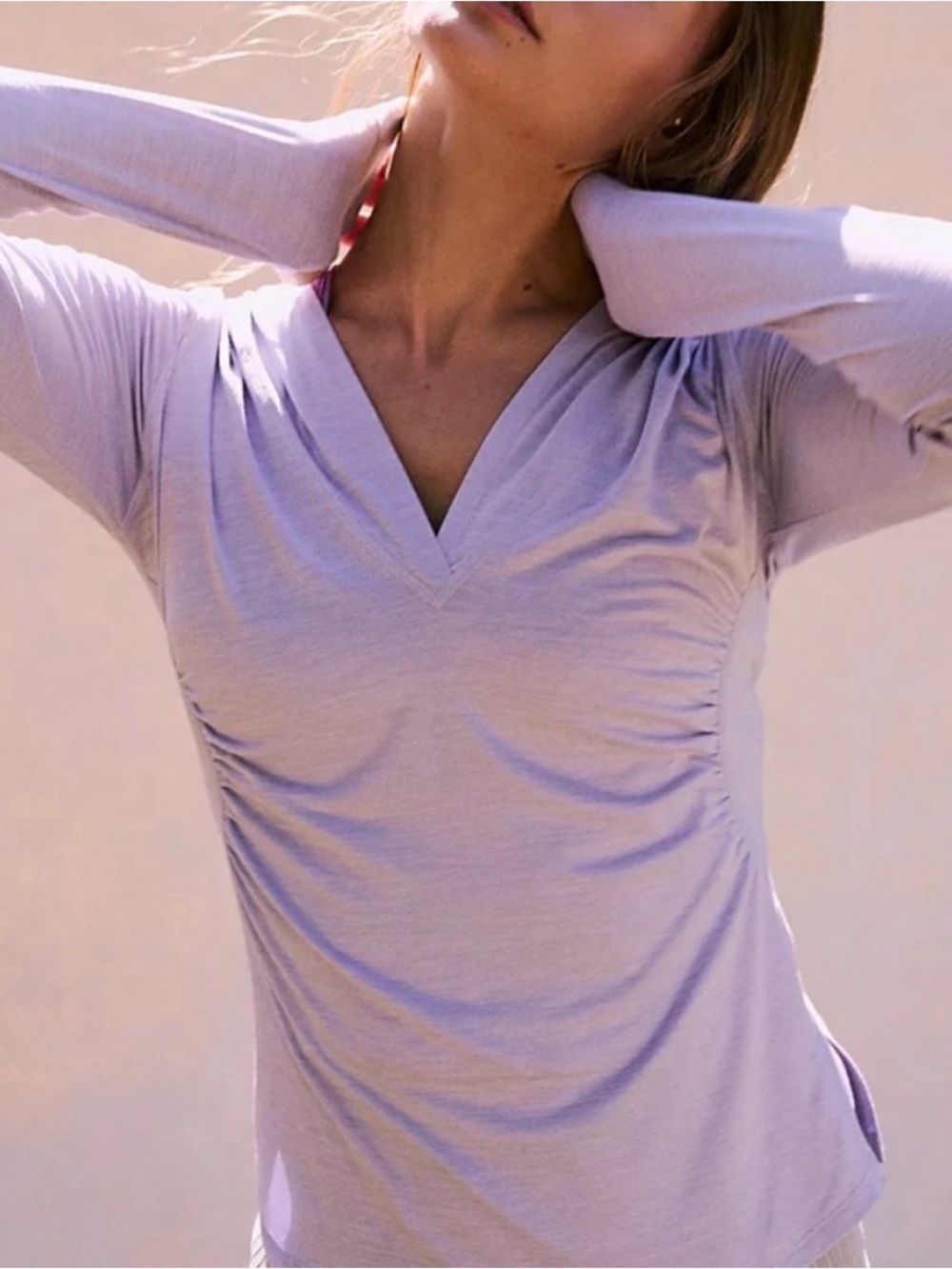 FP MOVEMENT Illuminate Layer in Frosty Violet size S